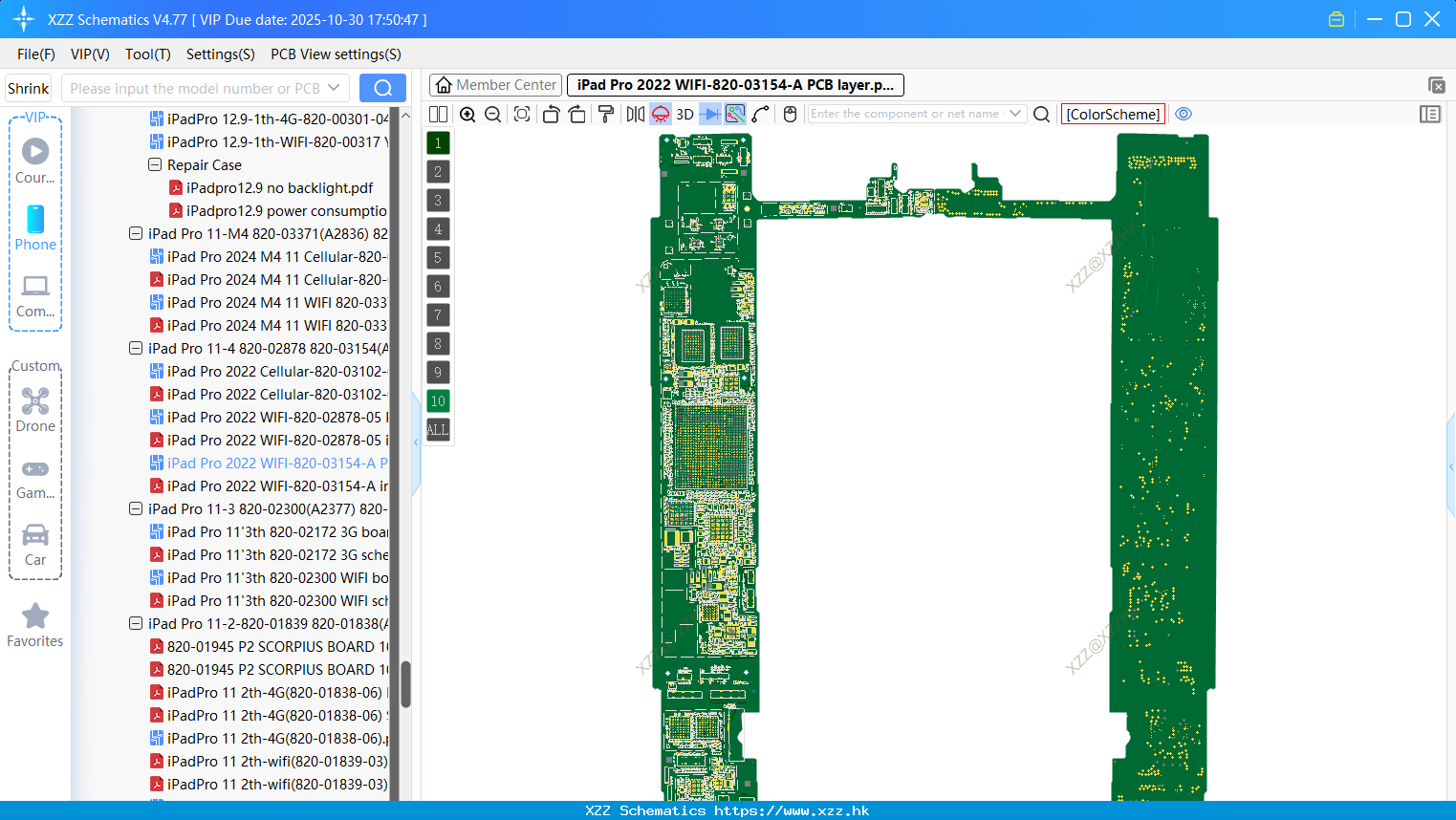 IPad Pro 2022 WIFI-820-03154-A PCB Layer